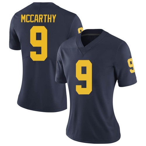J.J. McCarthy Michigan Wolverines Women's NCAA #9 Navy Limited Brand Jordan College Stitched Football Jersey DEH4254FW